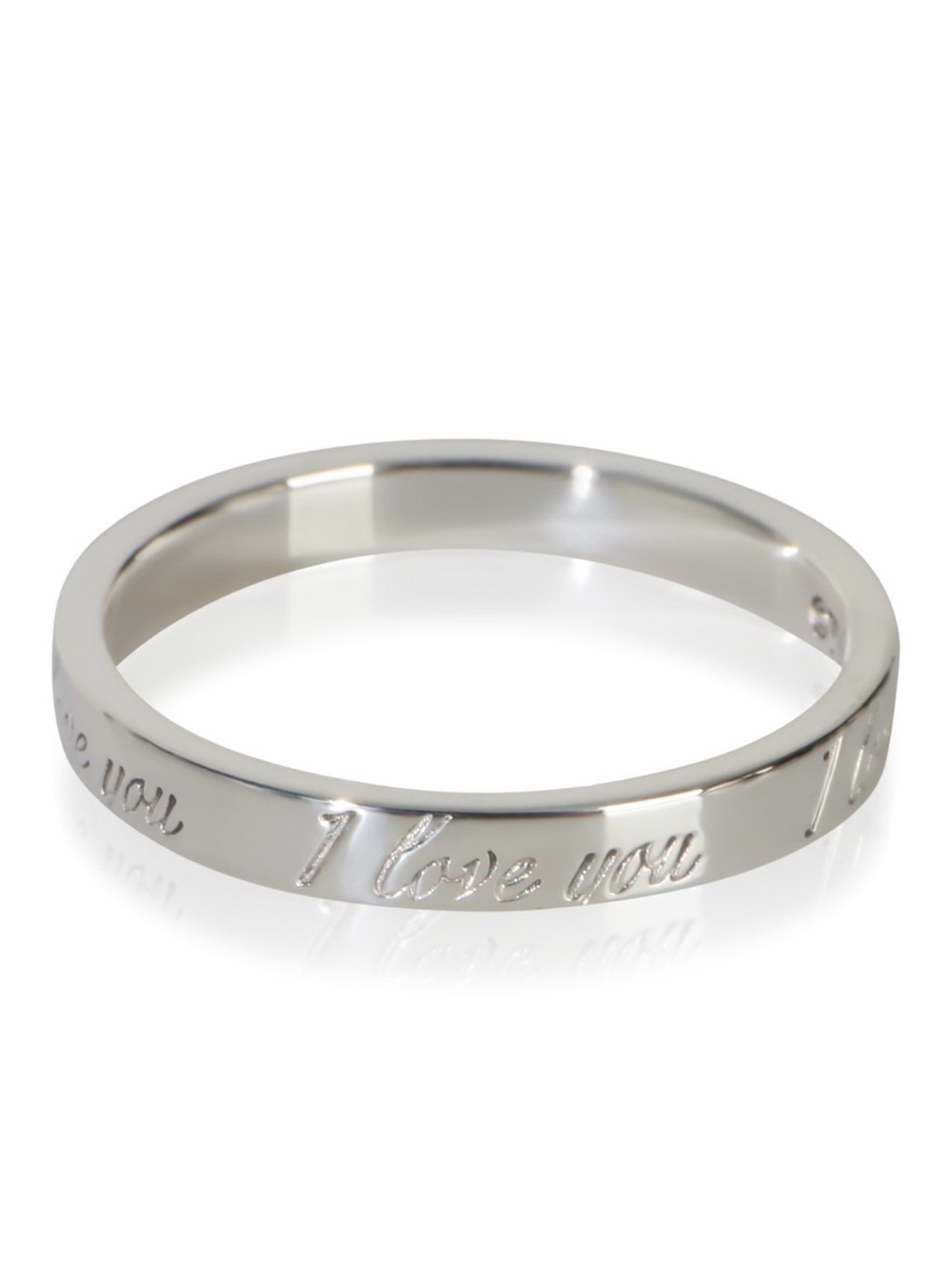 Tiffany & Co. Sterling Silver  Notes I Love You Ring